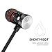 Bluetooth Headphones Sports Wireless Earbuds Sweatproof Headset Magnetic Attraction Stereo Earphones for Running Workout Gym Noise Cancelling Proshine(Black)