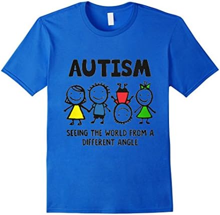 Men's Autism Seeing The World From A Different Angle Shirt Large Royal Blue