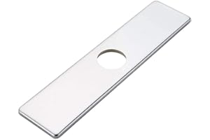 BATHLAVISH 10 Inch Kitchen Or Bathroom Sink Faucet Base plate Hole Cover Deck Plate Escutcheon Chrome Square 304 Stainless Steel