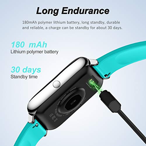 Fation Show Smart Watch, Fitness Tracker Watches for Women Men, IP67 Waterproof with 1.4" Square Touch Screen Heart Rate Monitor, Smartwatch for Android/iOS Phones - Image 3