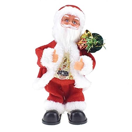 Immagini Di Babbo Natale Colorate.Happy Home Products Danza Bambola Di Babbo Natale Con Il Sacchetto Del Regalo Luci Colorate Elettrici Giocattoli Con Musica Sorpresa Regali Di Natale Per I Bambini Amazon It Casa E Cucina