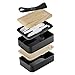 Tabkoe Bento Lunch Box Stackable Meal Prep Food Storage Containers Set, Reusable, Microwavable, Freezer-Safe, Dishwasher-Safe, Insulated 2-Tier Snack Boxes with Leak-Proof Lids & Cutlery, with DIVIDER