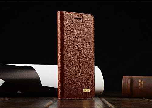 Kaiyue Real Genuine Leather Case Flip Cover Stand Protect for Apple Iphone 6/ Iphone 6 Plus (iPhone 6 Plus:Brown)