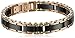 Men's Two-Tone Ceramic and Rose Stainless Steel Link Bracelet