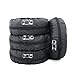 FLR 4 Pcs Tire Cover 80cm/31in Diameter Foldable Spare Waterproof Tire Covers with 4 Pcs Wheel Felts Protection Covers Storage Tote Bags Wheel Cover for Car Off Road Truck