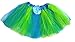 Girls Blue and Green 4 Piece Fairy Costume with Rose Buds, Halo and Wand