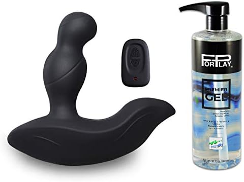 Louis Remote Control Premium Silicone P Vibe & 17 Oz Paraben Free Water-Based Gel ForPlay Premier