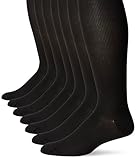 7 Pairs of Upgraded Knee High Graduated Compression Socks For Women and Men - Best Medical, Nursing, Travel & Flight Socks - Running & Fitness - 15-20mmHg