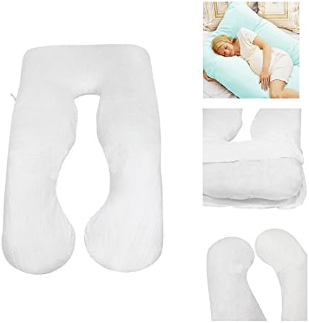100% Cotton U Shape Total Body Pillow Pregnancy Maternity Comfort Contoured Support Sleep