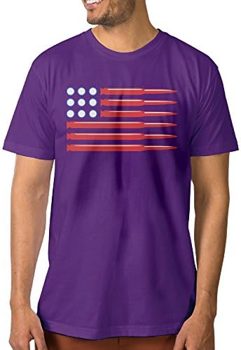 US Bullet Flag Men's Cotton T-shirt Purple