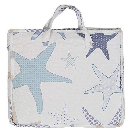 North End Decor Starfish Reef Coastal Quilt, King 3-Piece Bedding Sets, 110"x96", White