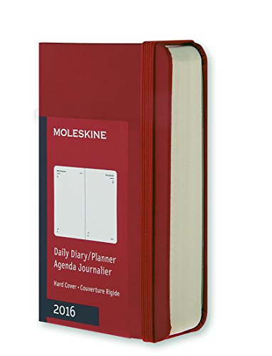 BOOK Moleskine 2016 Daily Planner, 12M, Extra Small, Scarlet Red, Hard Cover (2.5 x 4)<br />Z.I.P
