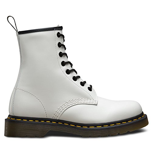 Dr. Martens 1460 Originals 8 Eye Lace Up Boot, White Smooth Leather, 5UK/6 US Mens/7 US Womens, 38 EU
