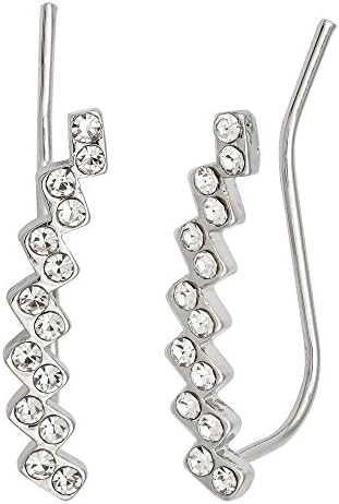 Modern Square Stainless Steel Ear Crawler Climber Earrings