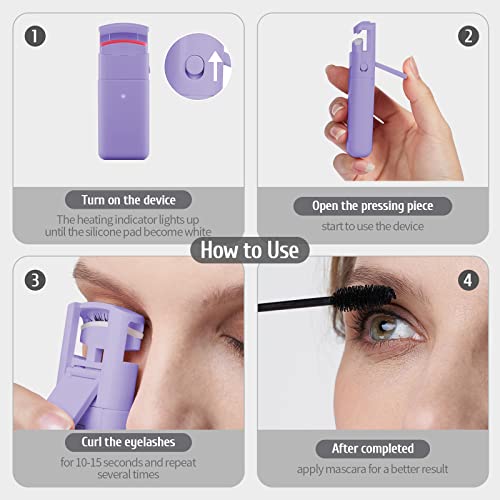 Heated Eyelash Curler, PIGMOON 2022 Upgraded Electric Eyelash Curler