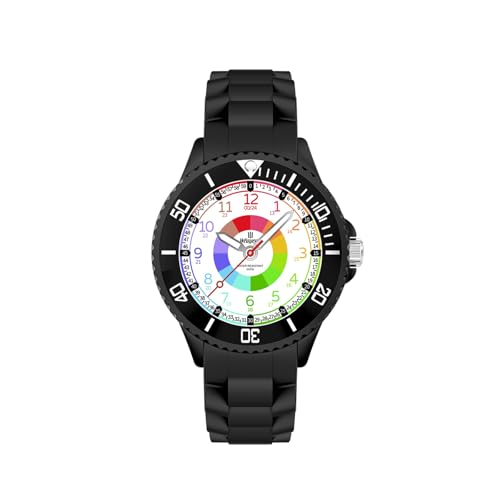Kids Watch - Analog Watches for Kids -Boys and Girls Aged 5-16, Rotating Bezel, Soft Strap, Japanese Quartz Movement. Easy to Read and Learn Time