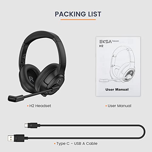 EKSA Computer Headset with Microphone, Environmental Noise