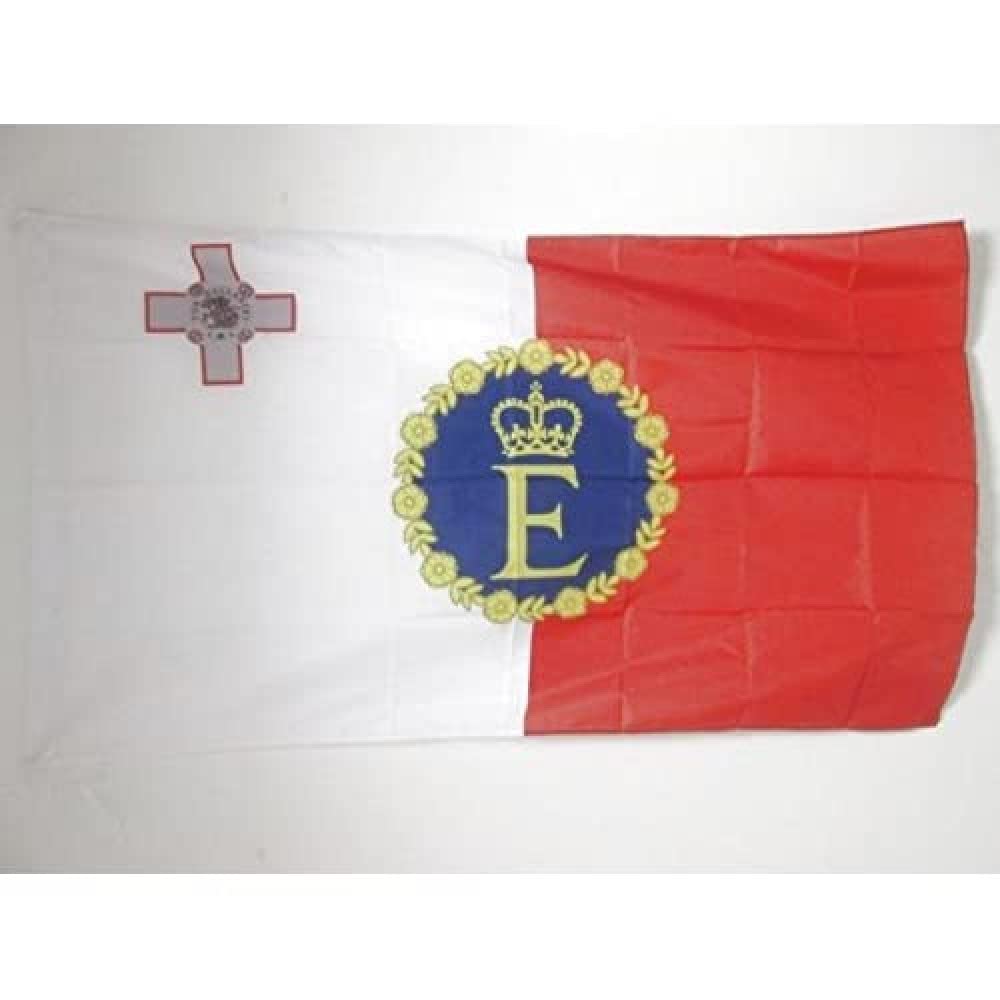 AZ FLAG - Royal Standard of Malta 1967–1974 Flag - 3x5 Ft - Queen's Personal Maltese Banner with Sleeve - 100% Polyester - Fade Resistant - Vivid Colors - 3' x 5' Feet - 150x90 Cm