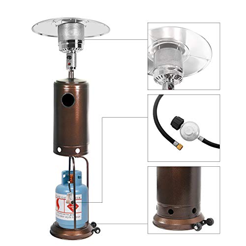 Best Sunshine Patio Heater, Stainless Steel, Standup Patio Heater Cover Set (Brown)