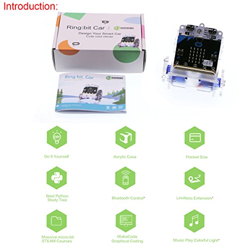 MakerFocus DIY Smart Car BBC Micro:bit Kit Car Acrylic - Want It All