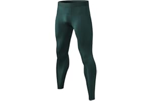 YEL Men Compression Pants Sport Leggings Football Basketball Spandex Tights for Active Athletic Workout Running Cool Dry