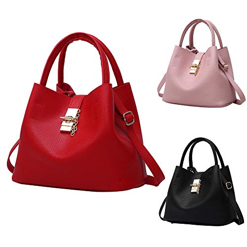 DZTZ Handbags for Women Women's Shoulder Bags PU Leather Hobo Handbags Top-Handle Purse for Ladies (Black)