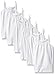 Burt's Bees Little Girls Set Of 6 Organic Solid Camisoles, Cloud, 4T/5