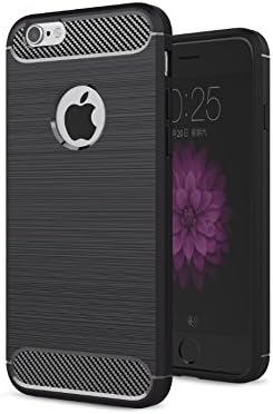 iPhone Case, Ultra Slim TPU Shockproof Protective Cover for iPhone 6 Plus - Black