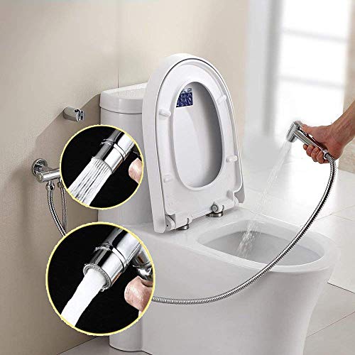 Handheld Bidet Sprayer Cloth Diaper Sprayer for Toilet Stainless Steel Bidet Handheld Sprayer Set Shattaf Sprayer for Bidet Cleaning Personal Cleaning, Pet Shower, Toilet Cleaning, Car Washing - Thumbnail 2