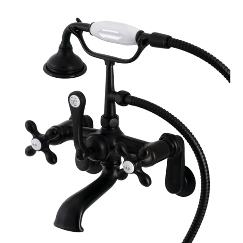 Kingston Brass AE57T0 Aqua Vintage Clawfoot Tub Faucet, Matte Black 7 x 7.06 x…