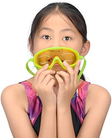 RONHAN Premium Polarized Big Frame Swim Goggles, Swimming Goggles Anti Fog No Leaking with UV Protection and Clear Lens Wide-Vision for Kids children Youth with FREE Case,Nose Clip and Ear Plugs