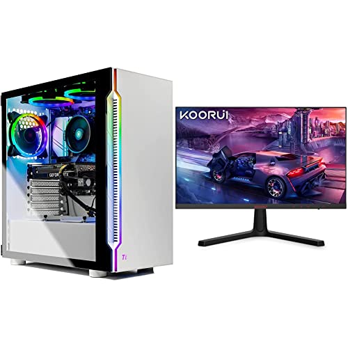 Skytech Archangel Gaming PC Desktop & KOORUI 24 Inch Computer Monitor