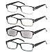 Gamma Ray Reading Glasses - 4 Pairs for Men and Women Reader Sunglasses - 1.50