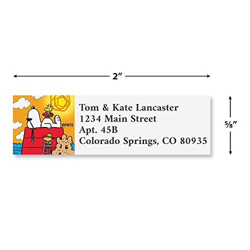 Peanuts Snoopy Four Seasons Personalized Return Address Labels 4
