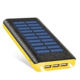 Portable Charger Solar Charger Power Bank 24000mah High Capacity 3 USB Output Ports Backup Battery Compatible with Cell Phone Tablet Android Phone and More