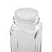 ChefLand 12-pack Glass Spice Jars with Shaker Top and Red Cap - Classic Square Bottles Design for Storing and Dispensing Spices - Height: 4.1