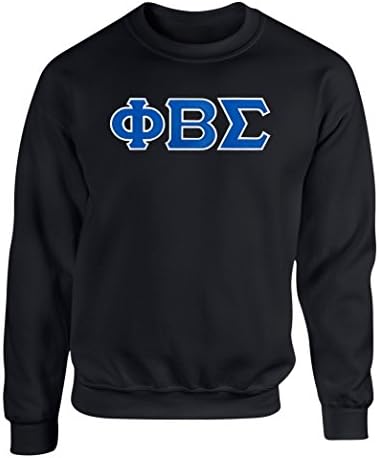 Fashion GreekPhi Beta Sigma Twill Letter Crewneck Sweatshirt