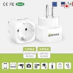 Europe-to-US-Plug-Adapter-2-Pack-LENCENT-European-to-USA-Adapter-American-Outlet-Plug-Adapter-EU-to-US-Adapter-Europe-to-USA-Travel-Plug-Converter