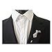 Sunny Home Men's Polka Dot Lapel Stick Handmade Boutonniere Lapel Pins for Suit (Black White)