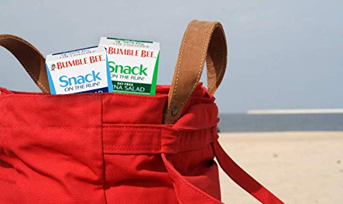 Bumble Bee Lunch On The Run Tuna Salad with Crackers Kit, 8.2 oz (Pack of 4) - Ready to Eat, Includes Crackers, Cookie & Peaches - Wild Caught Tuna - Shelf Stable & Convenient Source of Protein