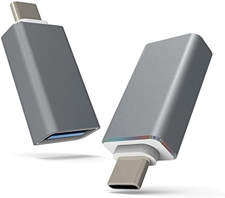 Enlody 2 Pack USB C to USB 3.0 Adapter with Grey Aluminum Shell for Macbook,Galaxy Note 8, Google Pixel, Moto Z and other Type C Devices