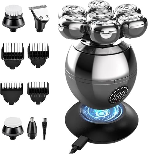 Pring Head Razor X spring Electric Razor for Men, Waterproof 5 in 1 Cordless Rotary ...