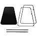 Lifewit End Table Side Snack Coffee Sofa Table Modern Tempered Glass Steel, Black