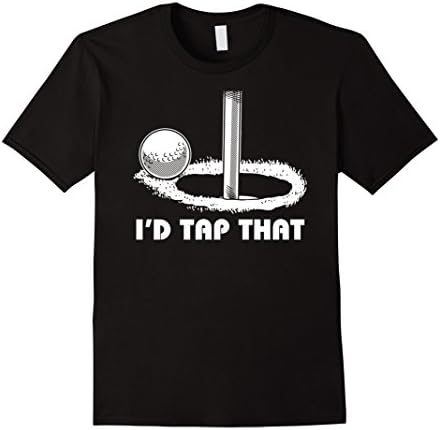 Mens I'd Tap That Funny Golf Ball T-Shirt XL Black
