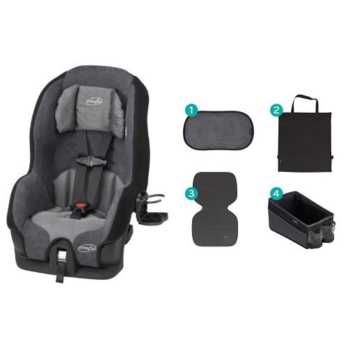 Evenflo Tribute LX Convertible Car Seat, Saturn with Car Seat Accessory Kit (Best Convertible Car Seat Crash Test Ratings)