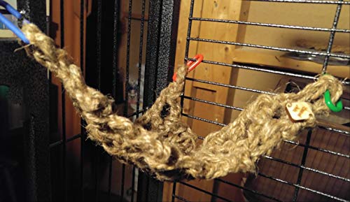 Bird Cage Hammock, Natural Jute Twine - Thumbnail 2