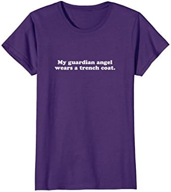 Womens Angel wears a trench coat: supernatural spirit t-shirt XL Purple
