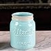 Wide Mouth Mason Utensil Holder - Large Ceramic Kitchen Utensil Holder - Rustic Farmhouse Caddy Organizer For Cooking Utensils, Spatula, Accessories - Beautiful Farm House Countertop Crock Decor