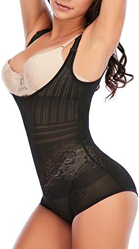 シェイプウェア ボディスーツ レディース 腹部コントロール ボディシェイパー スリマー オープンバスト シェイプアップ ボディスーツ
