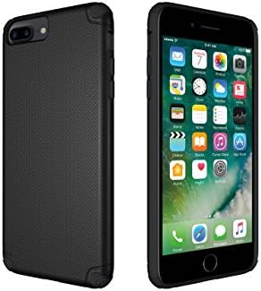 iPhone 8 Plus Case Shockproof Cover Armor Black- Using Soft TPU With Shock Absorbing Air Cushions, Anti Scratch Bumper and Non Slip Cover, It Protects Your 7 Plus/8 Plus iPhone From Any Damage